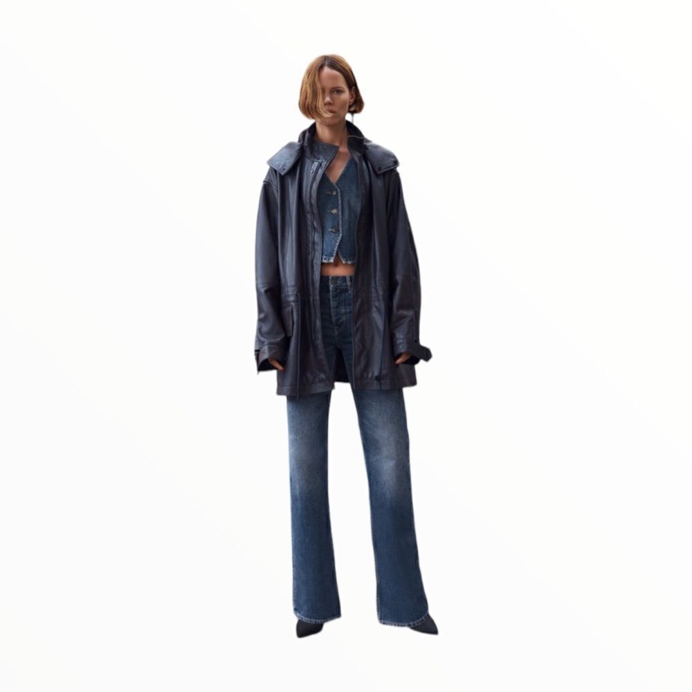 ZARA | Wash Blue | THE HIGH WAIST STRAIGHT LEG ZW JEANS - Picture 7 of 9